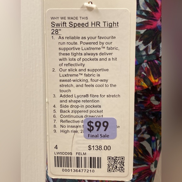 Brand new with tags lululemon leggings with pockets - Picture 3 of 3